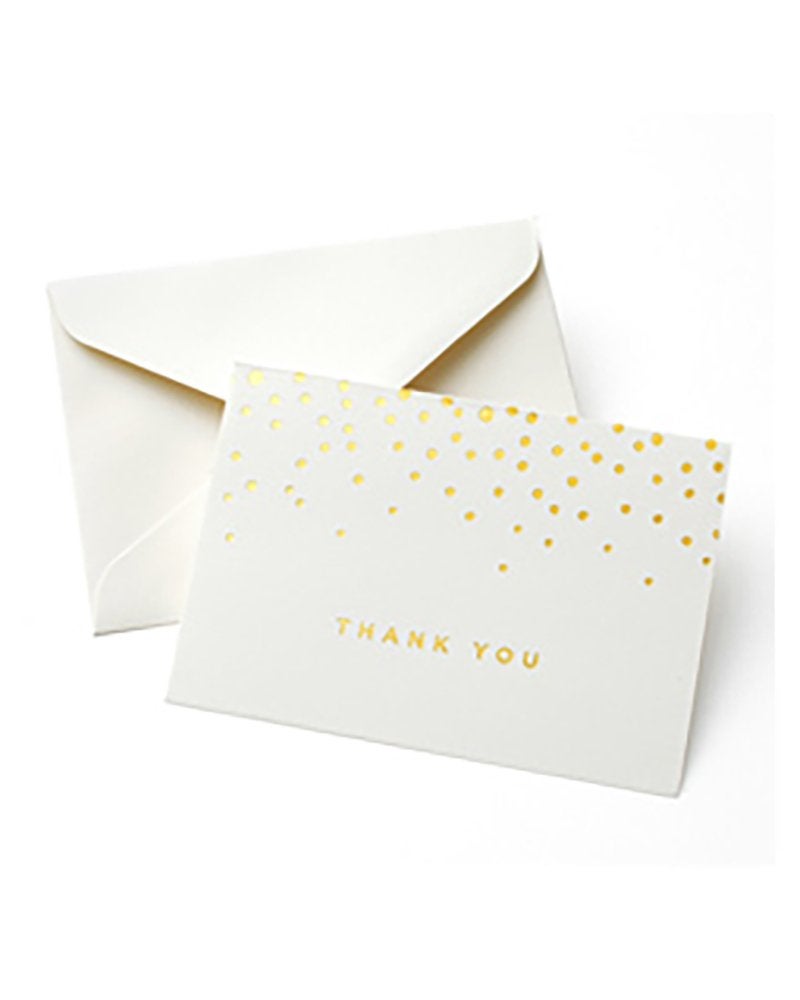 Gartner Studios Gold Foil Dots Thank You Cards, Ivory and Gold Foil Blank Thank You Notes, 3.5â€ x 5â€, Set of 50 Blank Notecards with Envelopes (13745) - Image 4